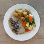 Crispy Chicken with Mushroom Peppercorn Sauce - Serves 2