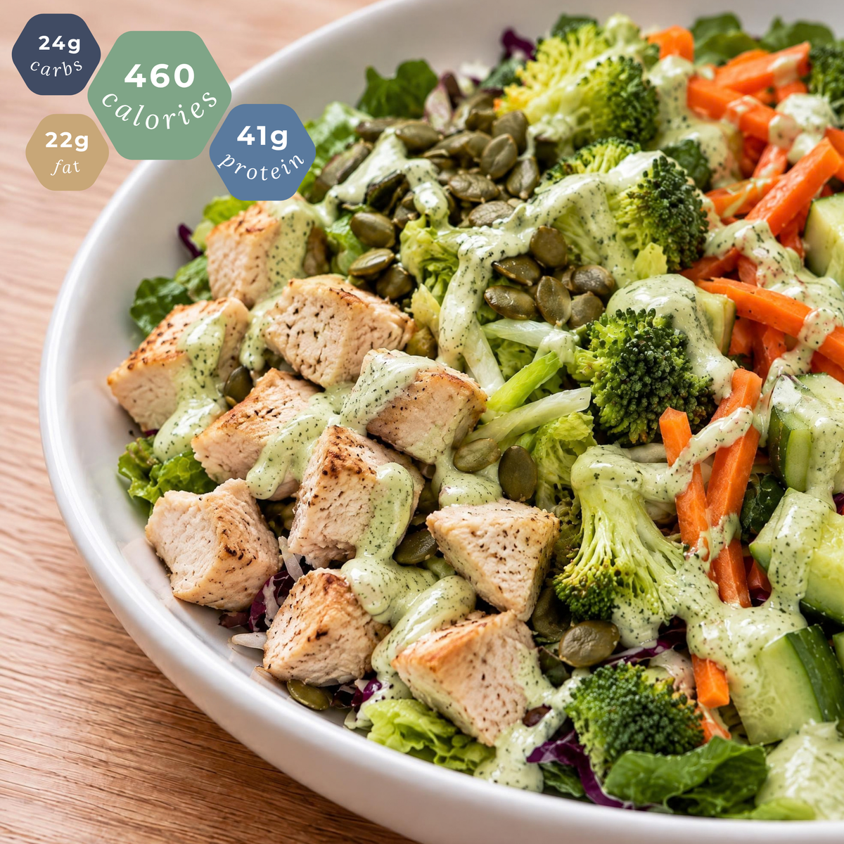 Green Goddess with Chicken Macro Bowl