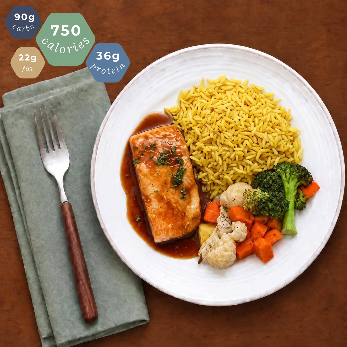 DF Teriyaki Salmon Entree - Serves 2