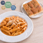 VG Penne Rose with Foccacia Bread - Serves 2